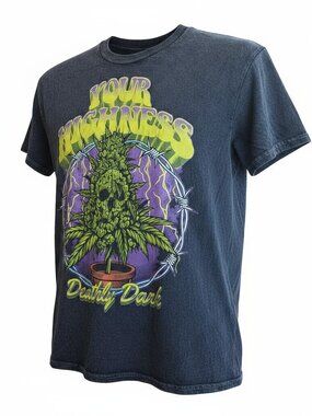 Your Highness Deathly Dank Plant Black T-Shirt Size Med